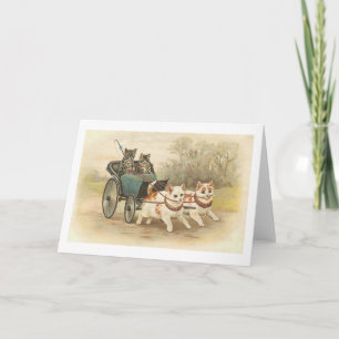 Vintage-Katzen-Notizkarte Karte