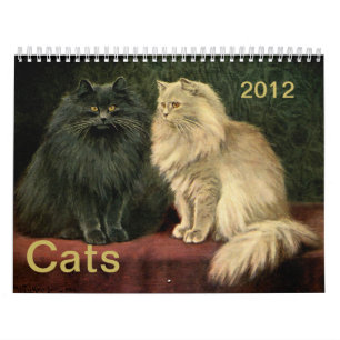 Vintage-Katzen Perser Siam Tabby Kater 2012 Kalender