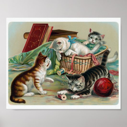 Vintage Katzen Poster (Vorne)