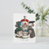 Vintage Katzen Postkarte (Stehend Vorderseite)