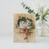 Vintage Katzen Postkarte (Stehend Vorderseite)