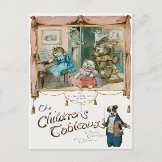 Vintage Katzen Postkarte (Vorderseite)