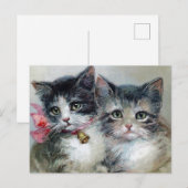 Vintage Katzen Postkarte (Vorne/Hinten)