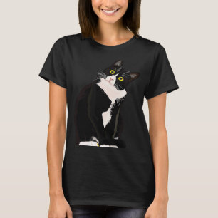 Vintage Katzen sehen schwarz und weiß kätzend aus T-Shirt