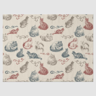 Vintage Katzen Seidenpapier