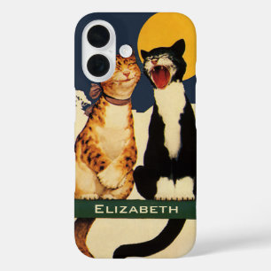 Vintage Katzen singen, lustige und Alberne Tiere iPhone 16 Hülle