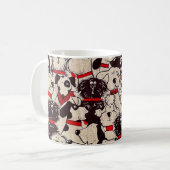 Vintage-Katzen-Stoffbecher Kaffeetasse (Vorderseite Links)
