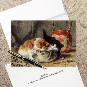Vintage Katzen Teacups Kunstleere Karte