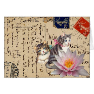 Vintage Katzen und Blume