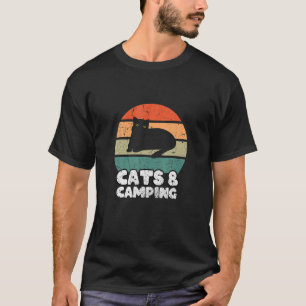 Vintage Katzen und Camping, Männer oder Frauen T-Shirt