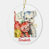 Vintage Katzen-und Keramikornament (Links)