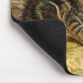Vintage Katzen - Viktorianische Kunst Mousepad (Ecke)