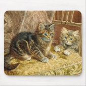 Vintage Katzen - Viktorianische Kunst Mousepad (Vorne)