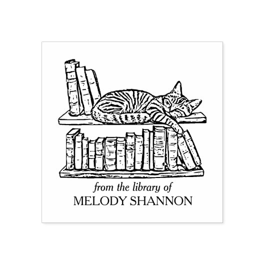 Vintage Katzen, virtuelle Buchzeichen Gummistempel (Prägung)