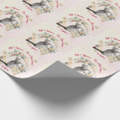 Vintage Katzen-Weihnachtspapier – Jul-Kranz Geschenkpapier (Ecke)