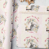 Vintage Katzen-Weihnachtspapier – Jul-Kranz Geschenkpapier