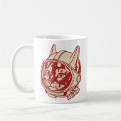 Vintage-Katzenastronaut     Kaffeetasse (Links)