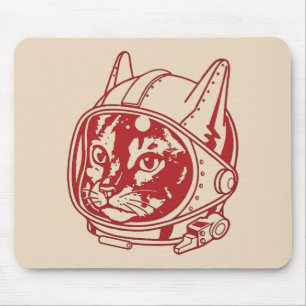 Vintage-Katzenastronaut Mousepad