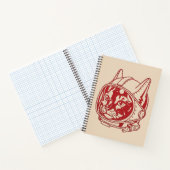 Vintage-Katzenastronaut Notizblock (Innenseite)