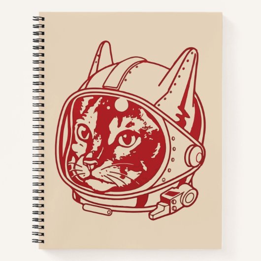 Vintage-Katzenastronaut Notizblock (Vorderseite)