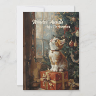 Vintage Katzenbaum Geschenke Frohe Weihnachten