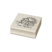 Vintage Katzenbücher und Kaffee-Buchzeichen Gummistempel (Stempel)