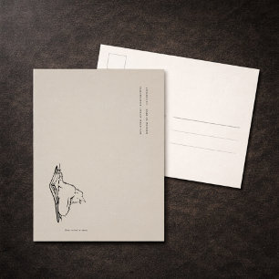 Vintage Katzenillustration / Dark Academia Postkarte