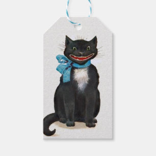 Vintage Katzenkatze Geschenkanhänger