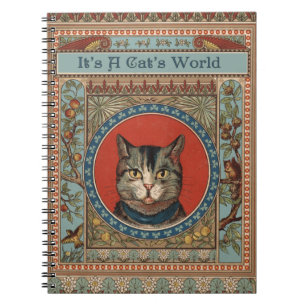Vintage Katzenleben für Kitty Cat Classic Victoria Notizblock