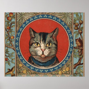 Vintage Katzenleben für Kitty Cat Classic Victoria Poster