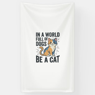 Vintage-Katzenliebhaber Sei eine Katze Grafikdesig Banner
