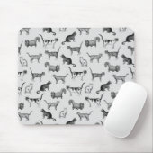 Vintage-Katzenmuster Mousepad (Mit Mouse)