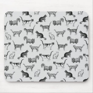 Vintage-Katzenmuster Mousepad