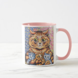 VINTAGE-KATZENMUTTER-KUNST-KAFFEETASSE TASSE