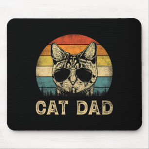 Vintage Katzenpapa Katzenliebhaber Daddy Vatertag Mousepad
