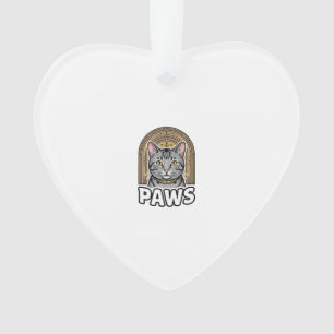 Vintage Katzenpfoten Gravur Stil Grafikdesign_1 Ornament