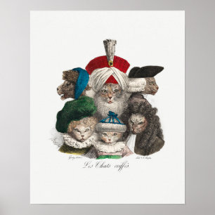 Vintage-Katzenposter Poster