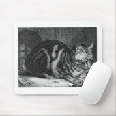 Vintage Katzenprint Mousepad (Mit Mouse)