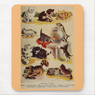 Vintage Katzenrasse niedlich Mousepad
