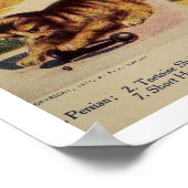 Vintage Katzenrasse niedlich Poster (Ecke)