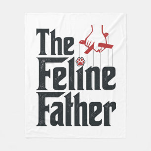 Vintage Katzenvater Katzen Humor Vektor Design_1 Fleecedecke