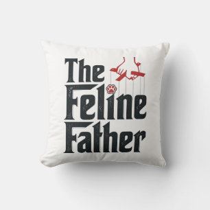 Vintage Katzenvater Katzen Humor Vektor Design_1 Kissen