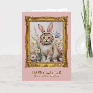 Vintage Katzenwelschenkarte Ostern Karte