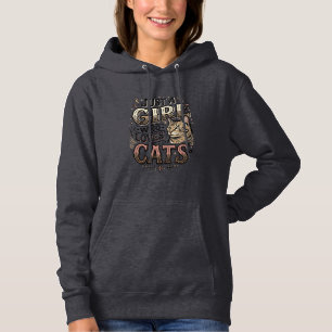 Vintage-Katzliebhaber-Mädchen-Typografie-Design_1 Hoodie