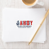 Vintage kautische Hochzeitstempel Adressaufkleber (Insitu)