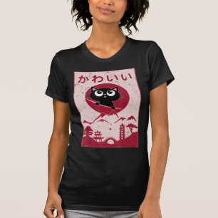 Vintage Kawaii Cat Anime Japanese Gift Girls Boys  T-Shirt