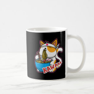 Vintage Kawaii Katze fressen Ramen Anime Retro Jap Kaffeetasse