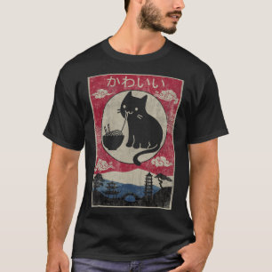 Vintage Kawaii Katze Ramen Anime Japanische Kinder T-Shirt
