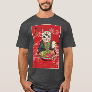 Vintage Kawaii Katze Ramen  Japanisches Geschenk M T-Shirt