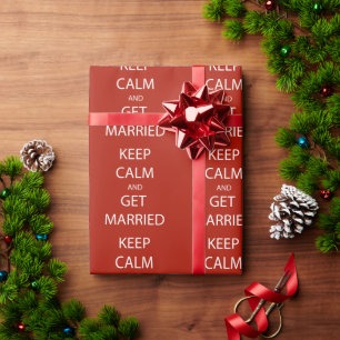 Vintage KEEP CALM HEIRATEN Geschenkpapier